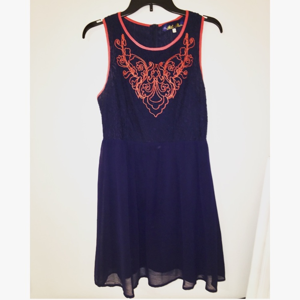 Francesca’s Blue Rain Lace Dress